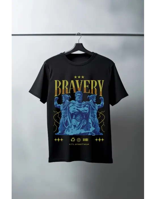 SBRD- Unisex Oversize 24/1 Penye Dtf Baskılı Tişört - Dtf140