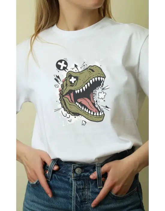 SBRD- Unisex Oversize 24/1 Penye Dtf Baskılı Tişört - Dtf148