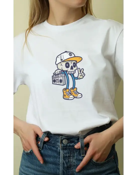 SBRD- Unisex Oversize 24/1 Penye Dtf Baskılı Tişört - Dtf152
