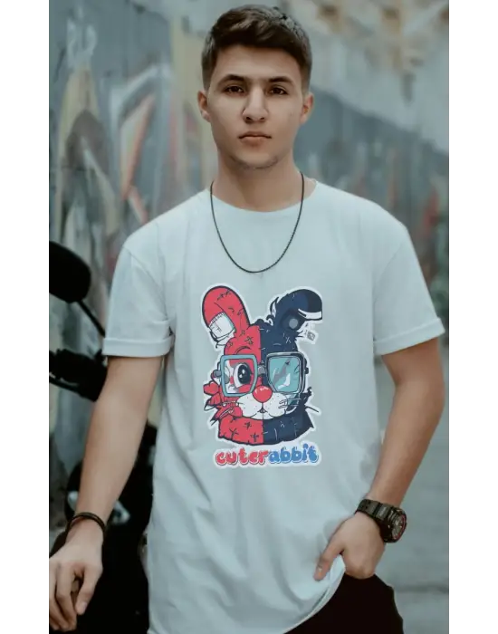 SBRD- Unisex Oversize 24/1 Penye Dtf Baskılı Tişört - Dtf159