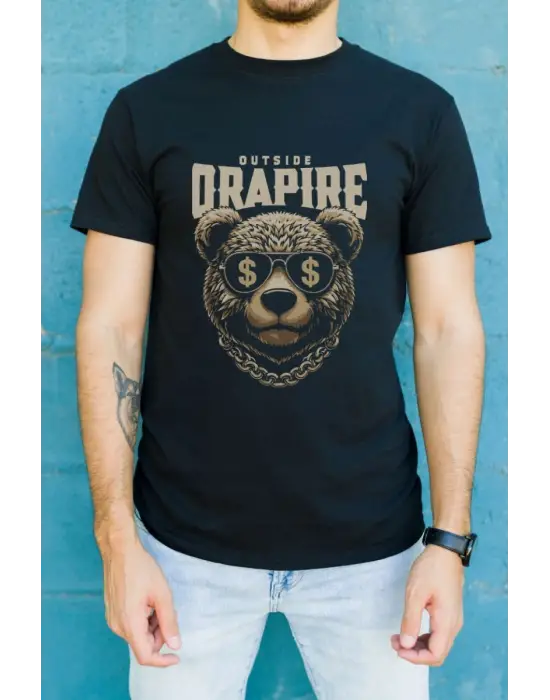 SBRD- Unisex Oversize 24/1 Penye Dtf Baskılı Tişört - Dtf160