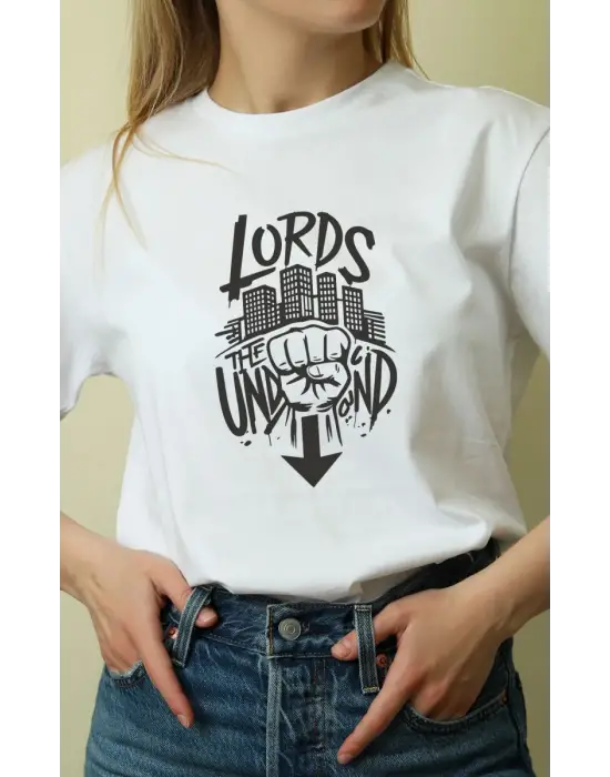 SBRD- Unisex Oversize 24/1 Penye Dtf Baskılı Tişört - Dtf161