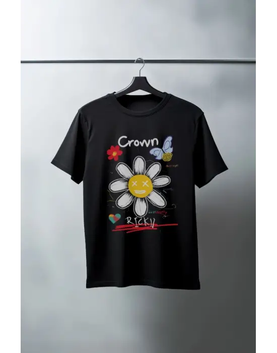 SBRD- Unisex Oversize 24/1 Penye Dtf Baskılı Tişört - Dtf164