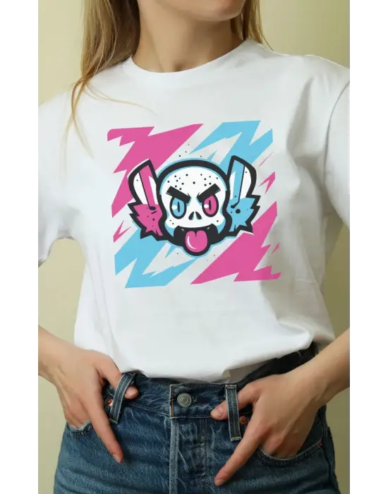 SBRD- Unisex Oversize 24/1 Penye Dtf Baskılı Tişört - Dtf168