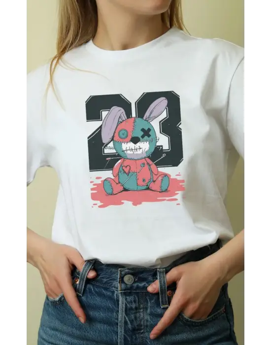 SBRD- Unisex Oversize 24/1 Penye Dtf Baskılı Tişört - Dtf169