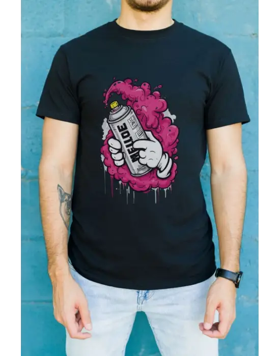 SBRD- Unisex Oversize 24/1 Penye Dtf Baskılı Tişört - Dtf179