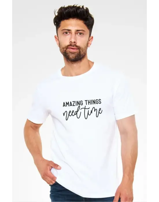 SBRD- Unisex Oversize 24/1 Penye Dtf Baskılı Tişört - Dtf196