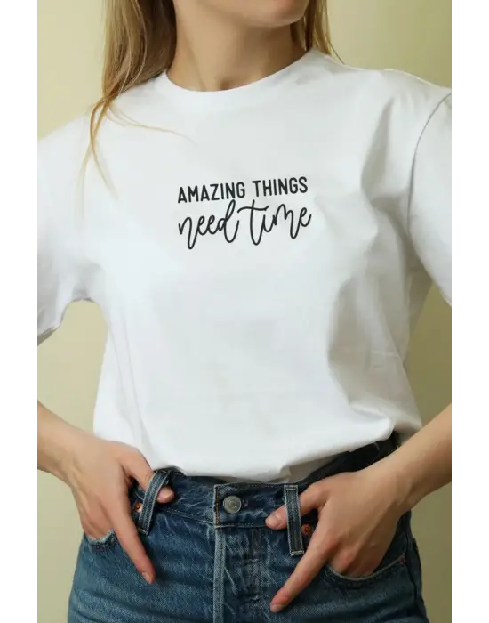 SBRD- Unisex Oversize 24/1 Penye Dtf Baskılı Tişört - Dtf196