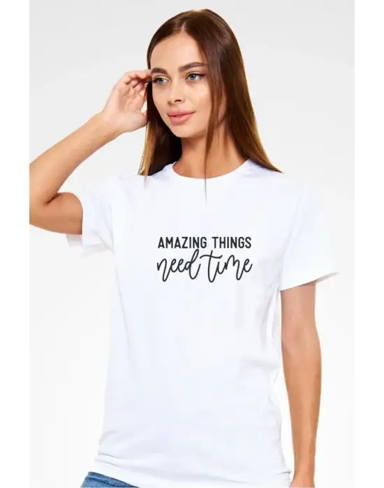 SBRD- Unisex Oversize 24/1 Penye Dtf Baskılı Tişört - Dtf196