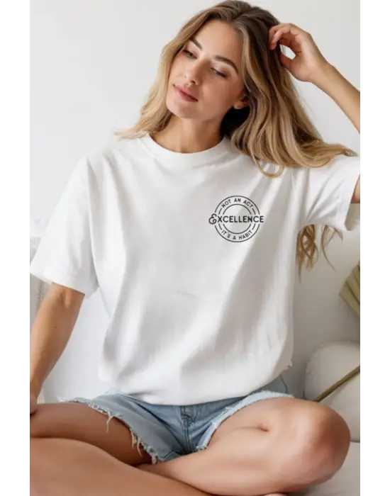 SBRD- Unisex Oversize 24/1 Penye Dtf Baskılı Tişört - Dtf235