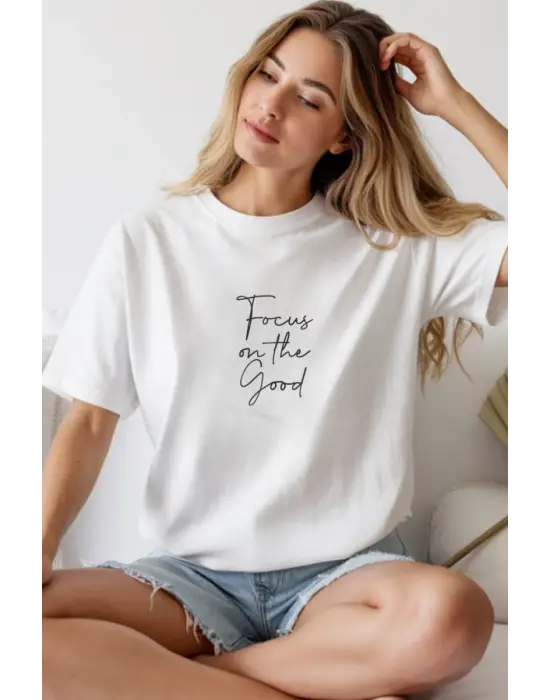 SBRD- Unisex Oversize 24/1 Penye Dtf Baskılı Tişört - Dtf236