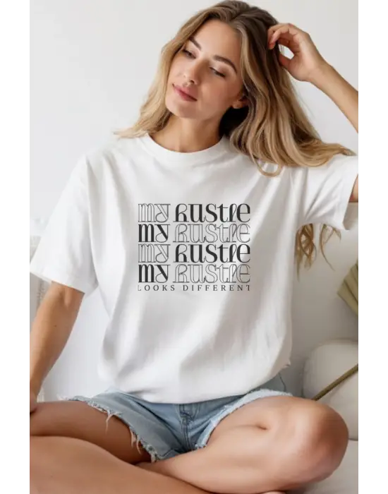 SBRD- Unisex Oversize 24/1 Penye Dtf Baskılı Tişört - Dtf251