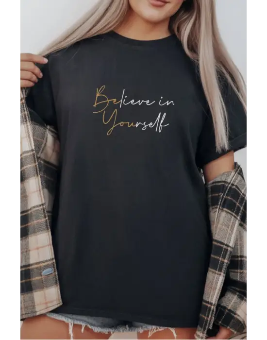 SBRD- Unisex Oversize 24/1 Penye Dtf Baskılı Tişört - Dtf279