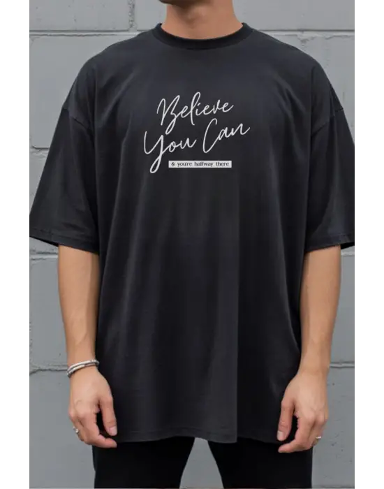 SBRD- Unisex Oversize 24/1 Penye Dtf Baskılı Tişört - Dtf280