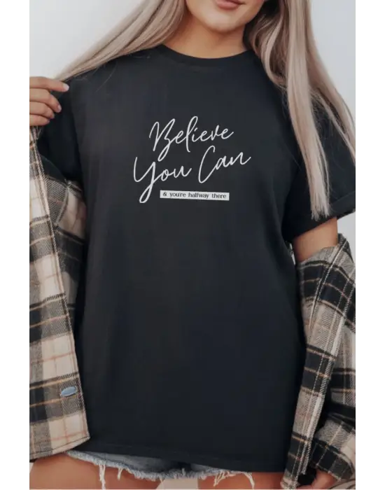 SBRD- Unisex Oversize 24/1 Penye Dtf Baskılı Tişört - Dtf280