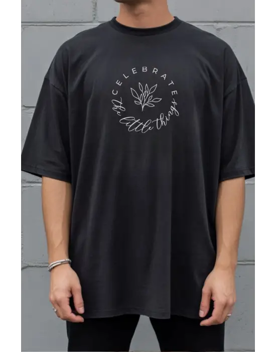 SBRD- Unisex Oversize 24/1 Penye Dtf Baskılı Tişört - Dtf282