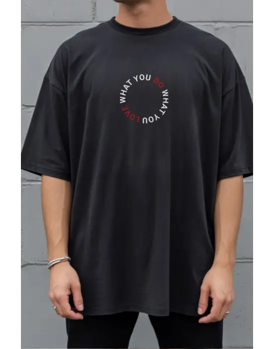 SBRD- Unisex Oversize 24/1 Penye Dtf Baskılı Tişört - Dtf289