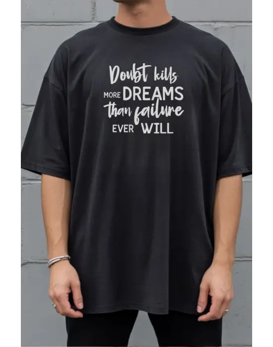 SBRD- Unisex Oversize 24/1 Penye Dtf Baskılı Tişört - Dtf291