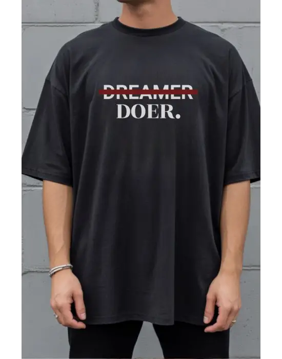 SBRD- Unisex Oversize 24/1 Penye Dtf Baskılı Tişört - Dtf293