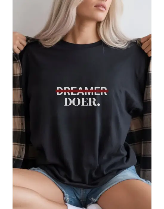 SBRD- Unisex Oversize 24/1 Penye Dtf Baskılı Tişört - Dtf293