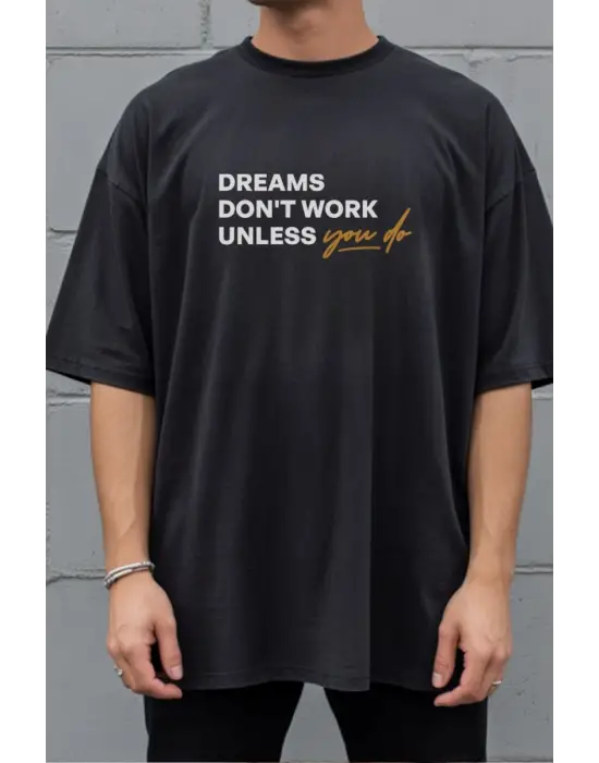 SBRD- Unisex Oversize 24/1 Penye Dtf Baskılı Tişört - Dtf294