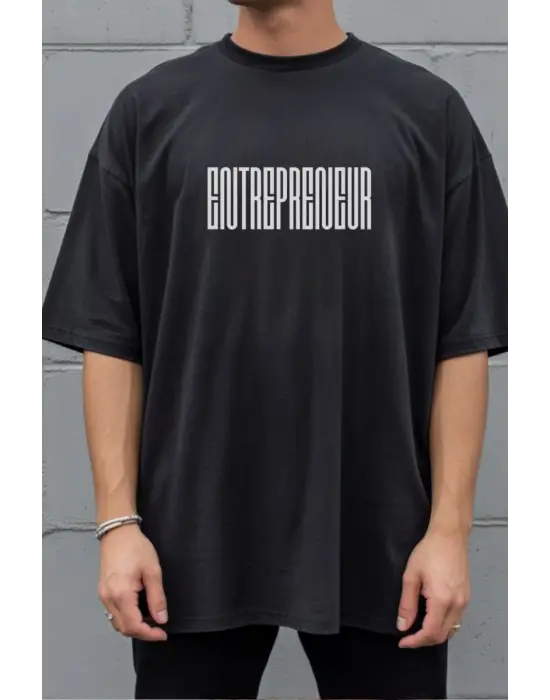 SBRD- Unisex Oversize 24/1 Penye Dtf Baskılı Tişört - Dtf297