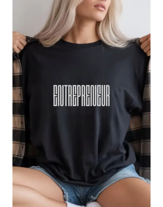 SBRD- Unisex Oversize 24/1 Penye Dtf Baskılı Tişört - Dtf297