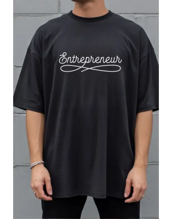 SBRD- Unisex Oversize 24/1 Penye Dtf Baskılı Tişört - Dtf298