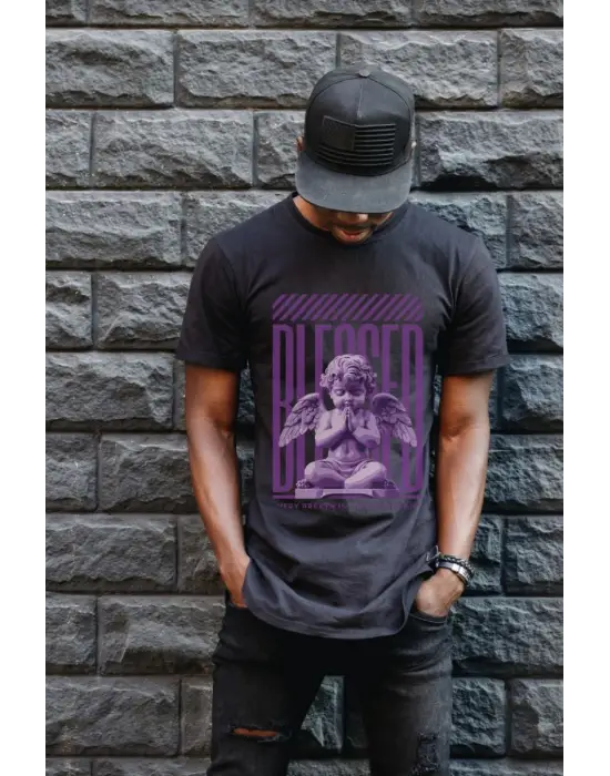 SBRD- Unisex Oversize 24/1 Penye Dtf Baskılı Tişört - Dtf69