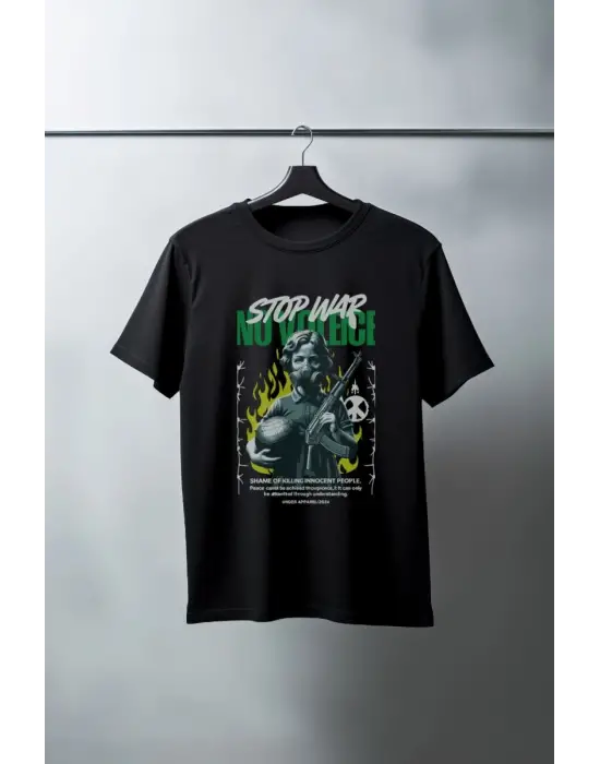 SBRD- Unisex Oversize 24/1 Penye Dtf Baskılı Tişört - Dtf72
