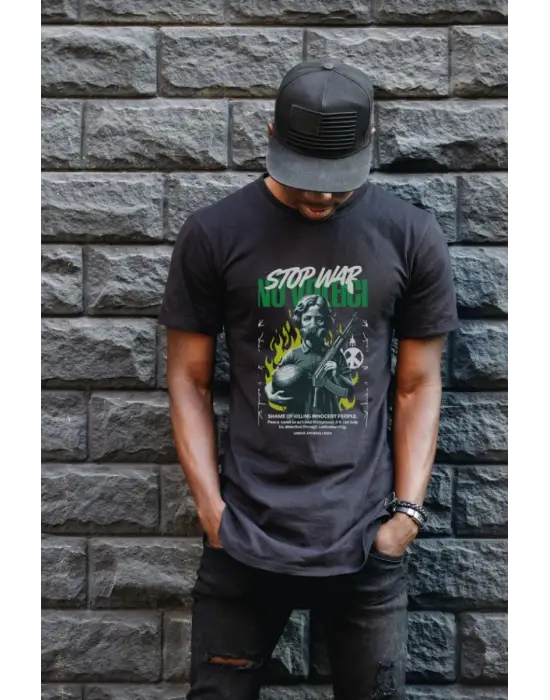 SBRD- Unisex Oversize 24/1 Penye Dtf Baskılı Tişört - Dtf72