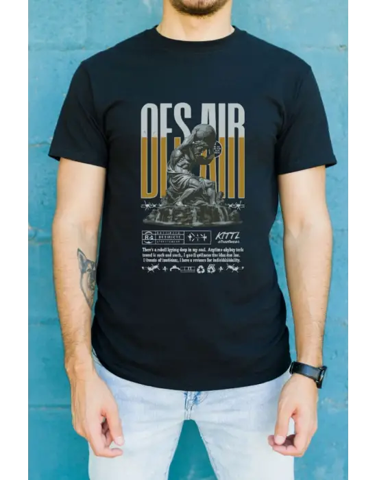 SBRD- Unisex Oversize 24/1 Penye Dtf Baskılı Tişört - Dtf74