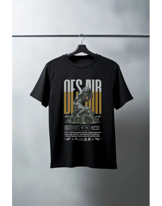 SBRD- Unisex Oversize 24/1 Penye Dtf Baskılı Tişört - Dtf74