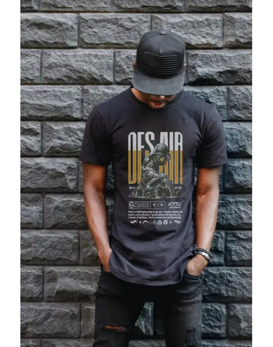 SBRD- Unisex Oversize 24/1 Penye Dtf Baskılı Tişört - Dtf74