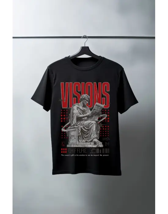SBRD- Unisex Oversize 24/1 Penye Dtf Baskılı Tişört - Dtf77