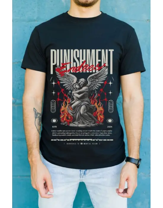 SBRD- Unisex Oversize 24/1 Penye Dtf Baskılı Tişört - Dtf81