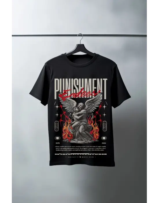SBRD- Unisex Oversize 24/1 Penye Dtf Baskılı Tişört - Dtf81