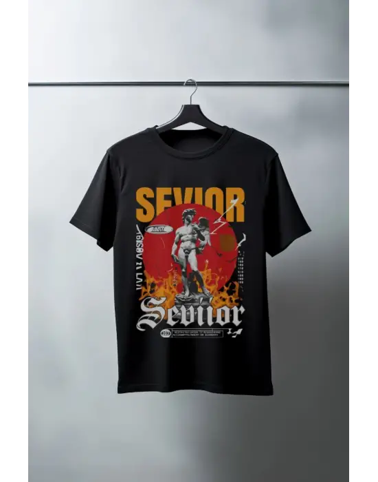 SBRD- Unisex Oversize 24/1 Penye Dtf Baskılı Tişört - Dtf82