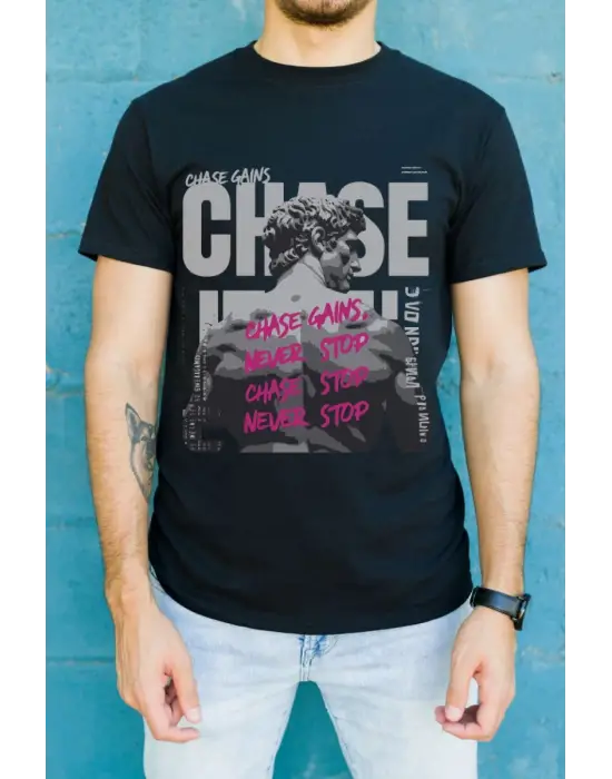 SBRD- Unisex Oversize 24/1 Penye Dtf Baskılı Tişört - Dtf89