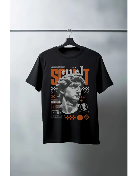 SBRD- Unisex Oversize 24/1 Penye Dtf Baskılı Tişört - Dtf90