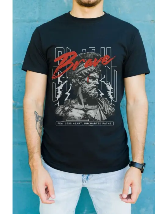 SBRD- Unisex Oversize 24/1 Penye Dtf Baskılı Tişört - Dtf92