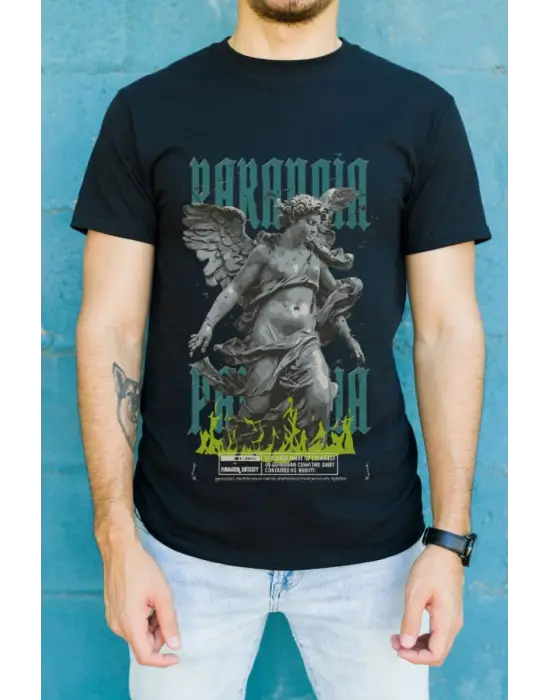 SBRD- Unisex Oversize 24/1 Penye Dtf Baskılı Tişört - Dtf93