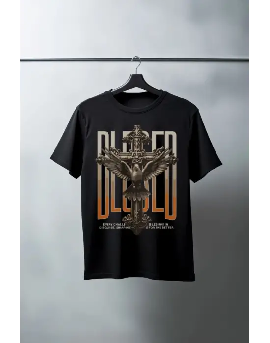 SBRD- Unisex Oversize 24/1 Penye Dtf Baskılı Tişört - Dtf94