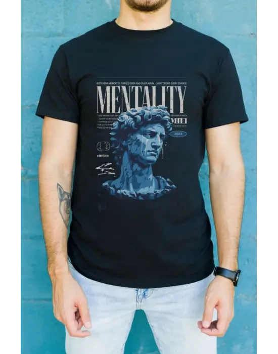 SBRD- Unisex Oversize 24/1 Penye Dtf Baskılı Tişört - Dtf95
