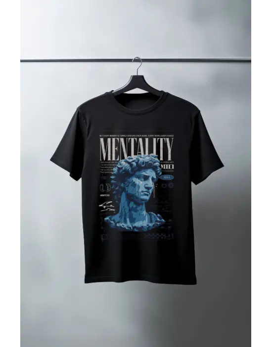 SBRD- Unisex Oversize 24/1 Penye Dtf Baskılı Tişört - Dtf95