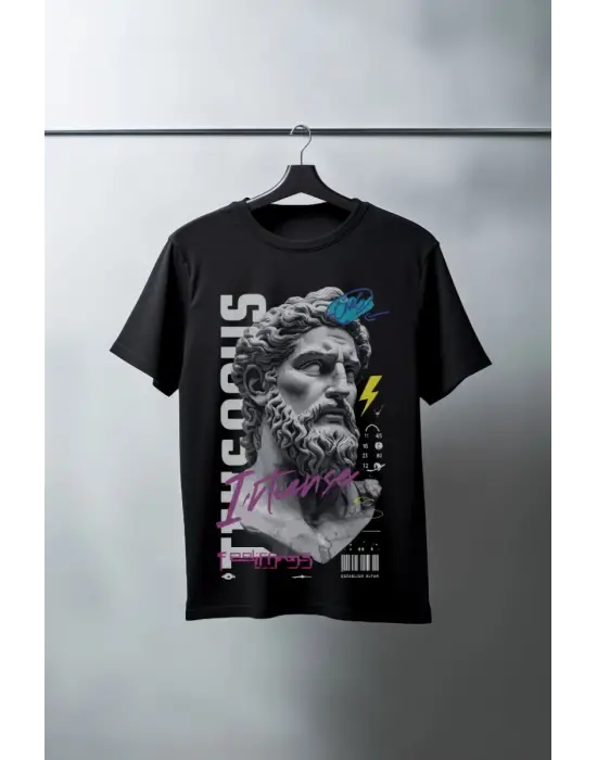 SBRD- Unisex Oversize 24/1 Penye Dtf Baskılı Tişört - Dtf98