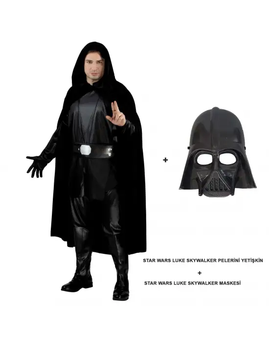 Star Wars Luke Skywalker Pelerini Yetişkin Ve Maskesi