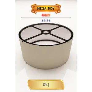 Bej Lambader Başlığı 35 CM Mega Boy