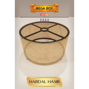 Hardal Hasır Lambader Başlığı 35 CM Mega Boy