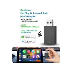 Kablosuz Android Auto/Car Play USB Dongle Cihazı